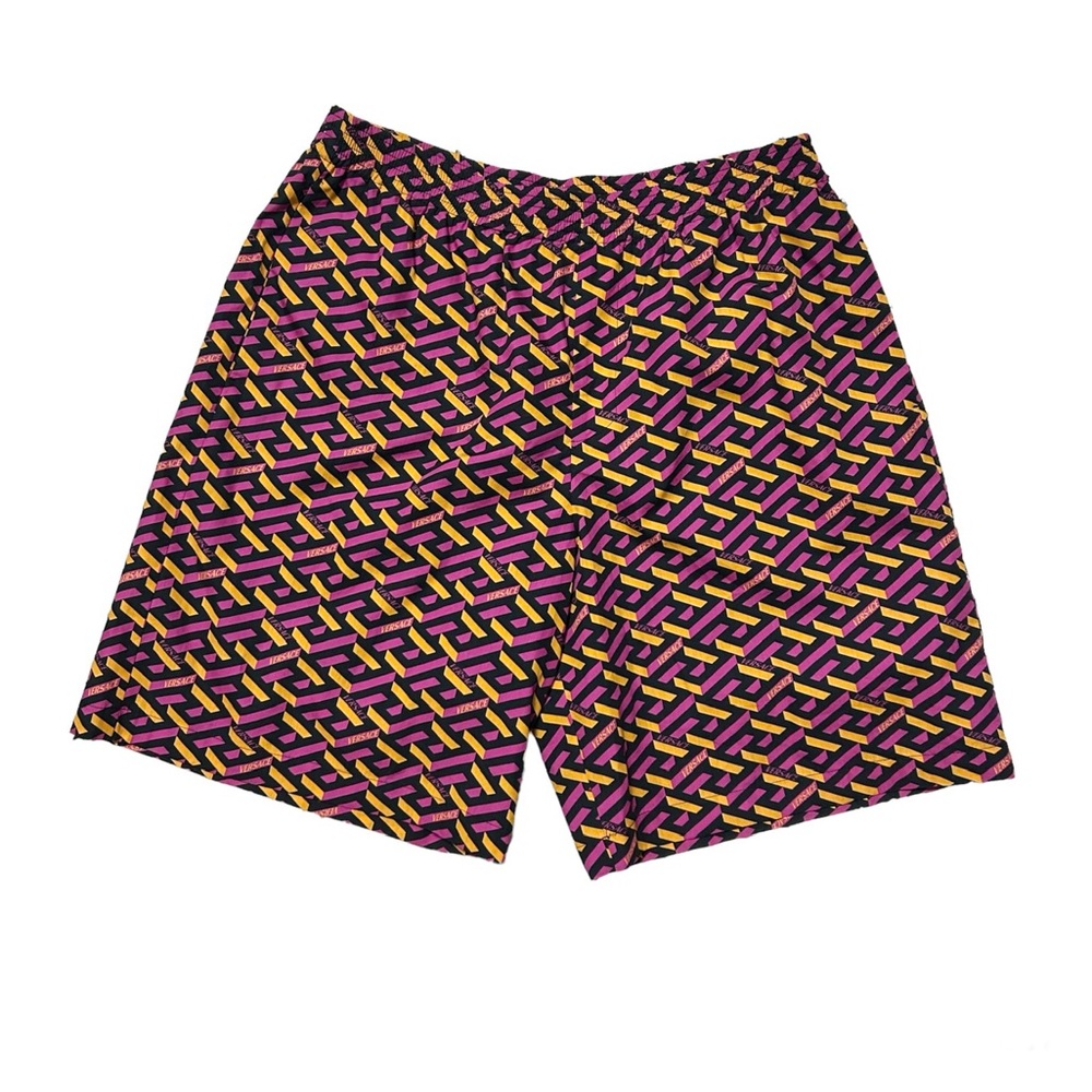 New Versace La Greca Monogram Cotton Shorts Size IT50/34US